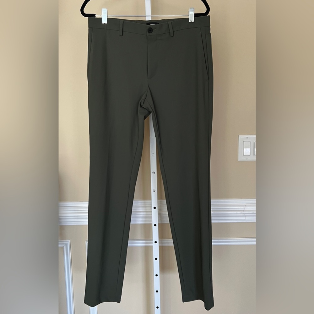 Men's Theory Zaine Branch Green Precision Ponte Pants Size 32